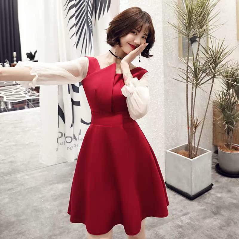 敬酒服新娘2019春款订婚晚礼服平时可穿小个子女红色结婚礼服短款|ruв категории Женская одежда, Cвадебные платья, платье/вечернее платье - от Buy2taobao.com для оказания профессиональной услуги покупки агента Taobao