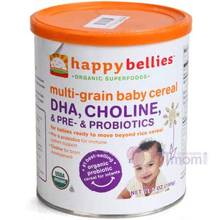  新包装 美国快乐小胃Happybellies有机三段综合谷物米粉 宝宝辅食