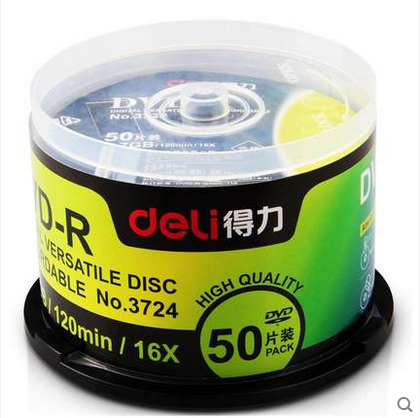 得力新品3724可記錄式DVD-R光盤 采用A級原料 純銀反射層 50片裝在類目 辦公設備/耗材/相關服務, 磁盤刻錄存儲類, 刻錄盤中 - 來自Buy2taobao.com提供專業的淘寶代購服務