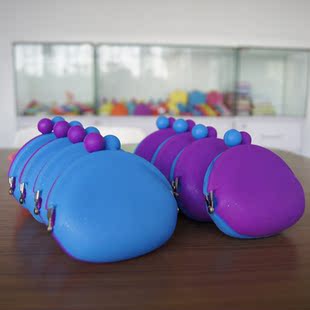  冲冠 精装版双色硅胶零钱包 韩国可爱女士钥匙包散钱包硬币 批发