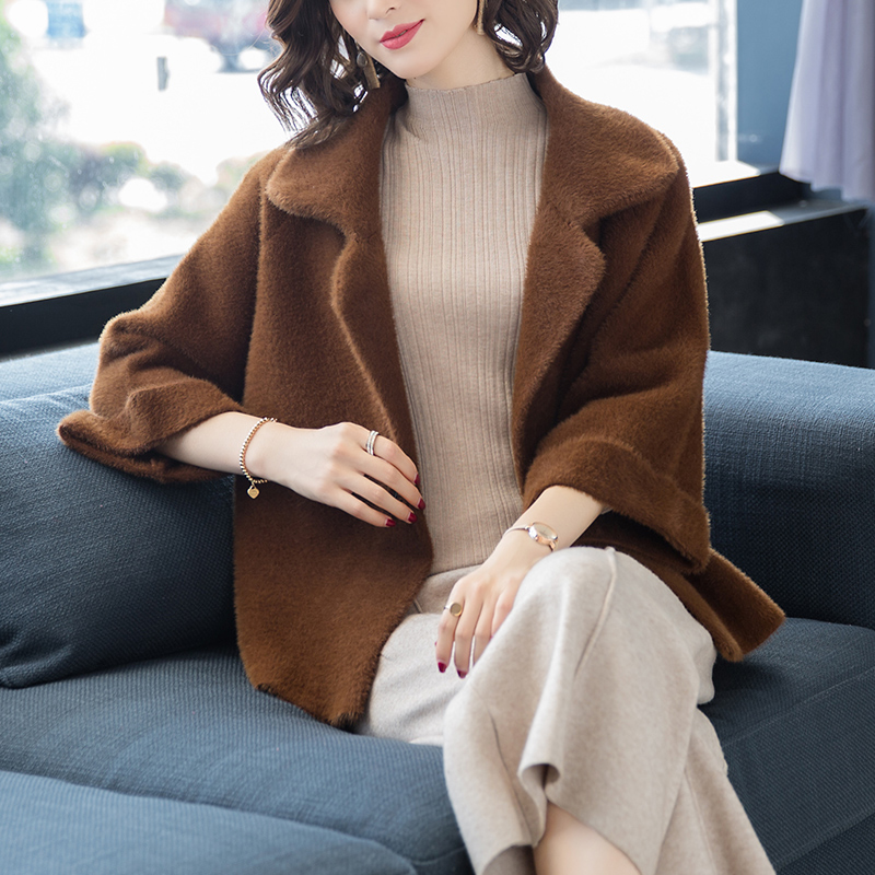 仿水貂绒毛衣外套女款2018新款加厚韩版宽松秋冬短款大衣针织开衫|msdalam kategori Butik wanita / wanita, sweater - dari Buy2taobao.com untuk memberikan perkhidmatan ejen Taobao profesional membeli