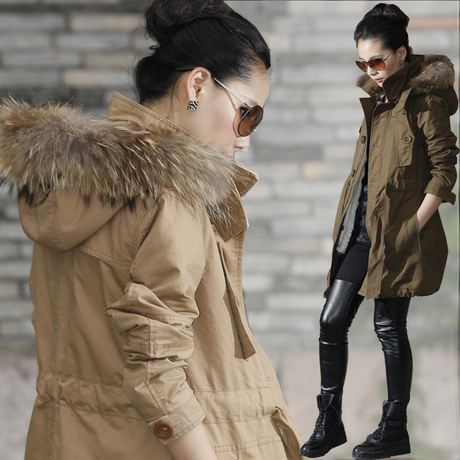 【洛维尼】冬装2013新中长款棉服女款加厚棉