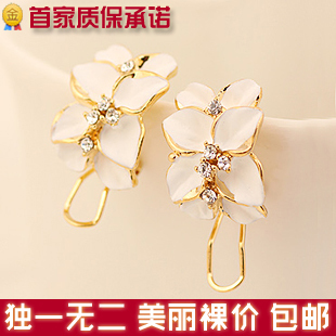  E252复古玫瑰金防过敏 韩版 女 耳钉韩国 耳环韩国 夸张正品 饰品