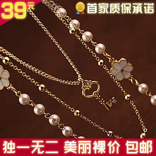  X232珍珠毛衣链长款韩国 多层 项链女 长款毛衣链 女 饰品