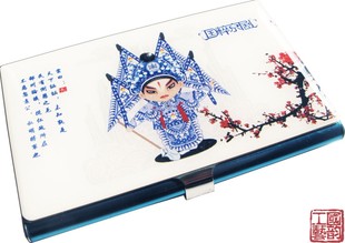  文渊阁 特色工艺品 国粹京剧脸谱 卡通赵云 名片夹 外事礼品 促销