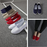 taobao english Cattle goods! Heavy recommended! Foreign trade of the original single-exported to Europe and the United States lazy shoes shoes canvas shoes 0.39 kg of
