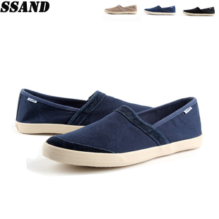  包邮ssand正品 夏季透气帆布鞋老北京布鞋男款单鞋帆船鞋男韩版潮