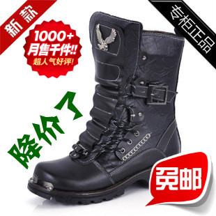  特价春秋军靴潮男皮靴子男式军靴牛仔马靴沙漠战靴青少年男鞋子