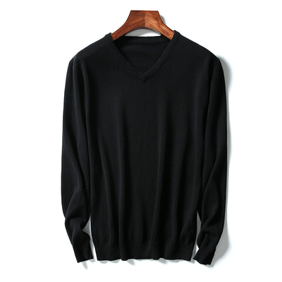 纯色针织衫男v领修身基本款打底衫2017秋冬新款青年男装毛衣上衣