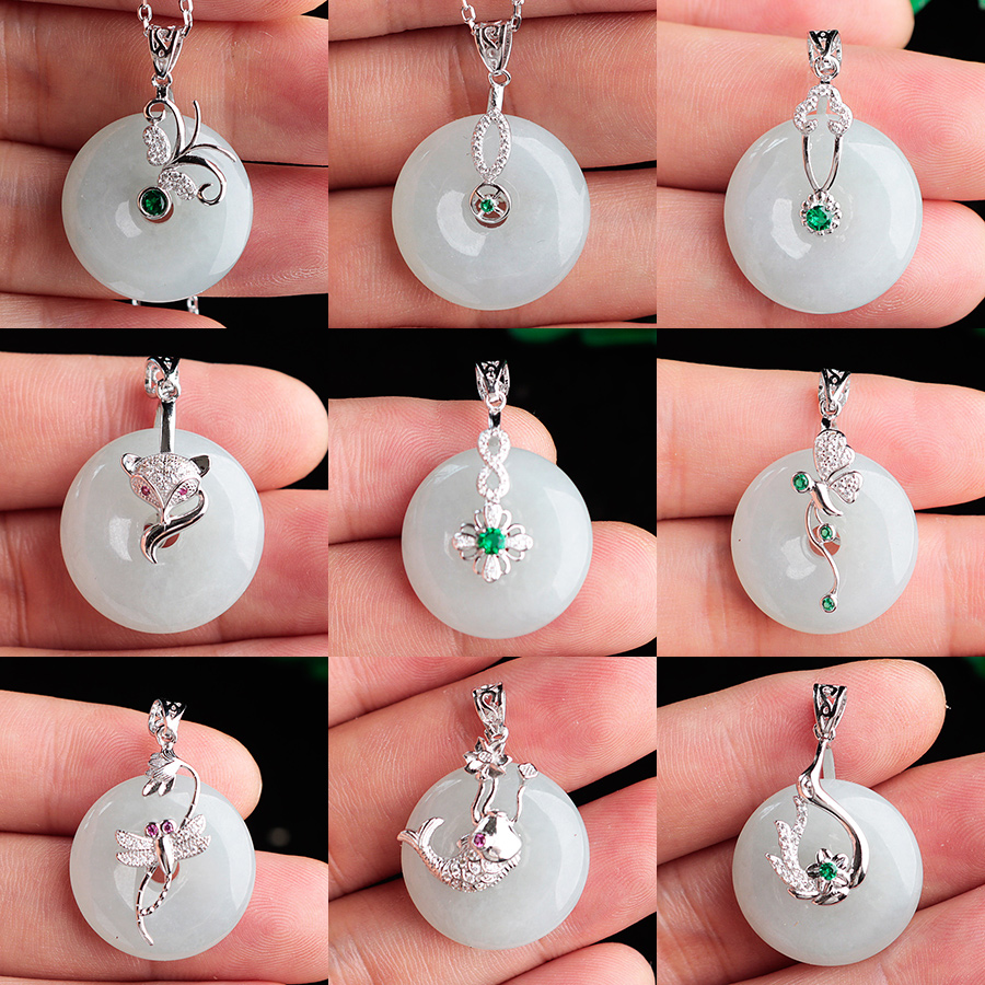 925 Silver Buckle DIY Silver accessories Jade Pendant buckle Jade buckle crystal Emerald Ping An buckle Clip Necklace Bucklein the Accessories/Fashion Jewelry, DIY Fitting , Buckle category - from Buy2taobao.com to provide professional Taobao agent buy service