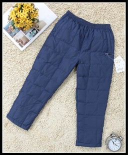  巴拉巴拉秋冬新品童裤男女中童羽绒长裤儿童运动羽绒裤