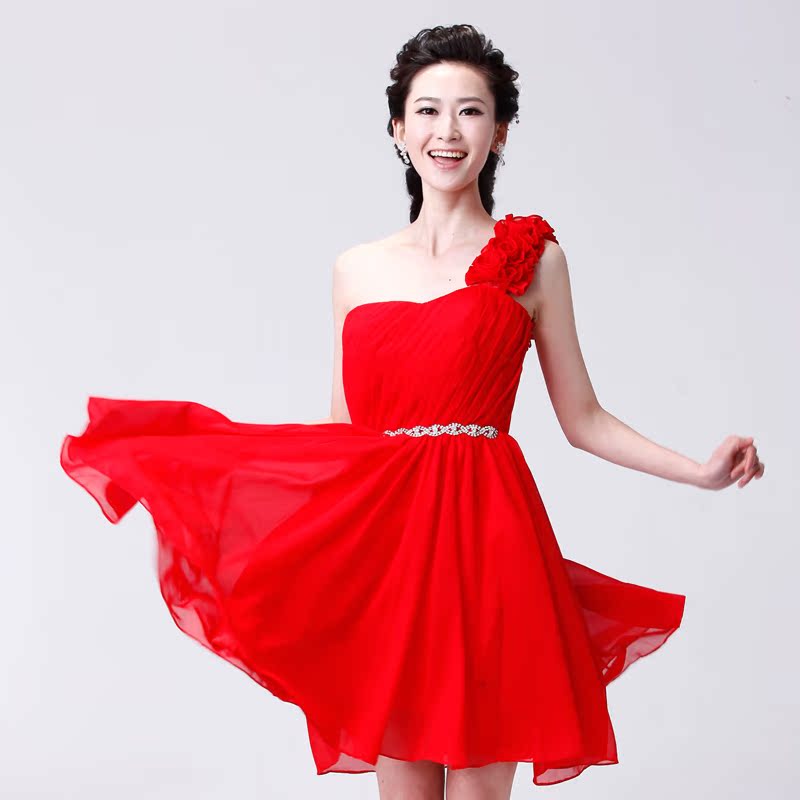 韩版婚纱新娘结婚小礼服裙 时尚新娘礼服短款伴娘礼服结婚敬酒服 韩版婚纱新娘结婚小礼服裙 时尚新娘礼服短款伴娘礼服结婚敬酒服