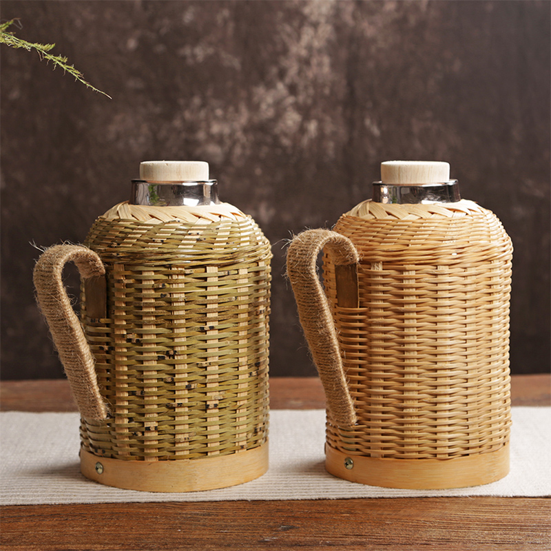 Retro Bamboo household Thermos bottle Kettle Stainless steel Glass Internal bile Hot water Thermos literature manual Thermos bottlein the Tableware , Cup/Cups/Kettle , Thermos category - from Buy2taobao.com to provide professional Taobao agent buy service