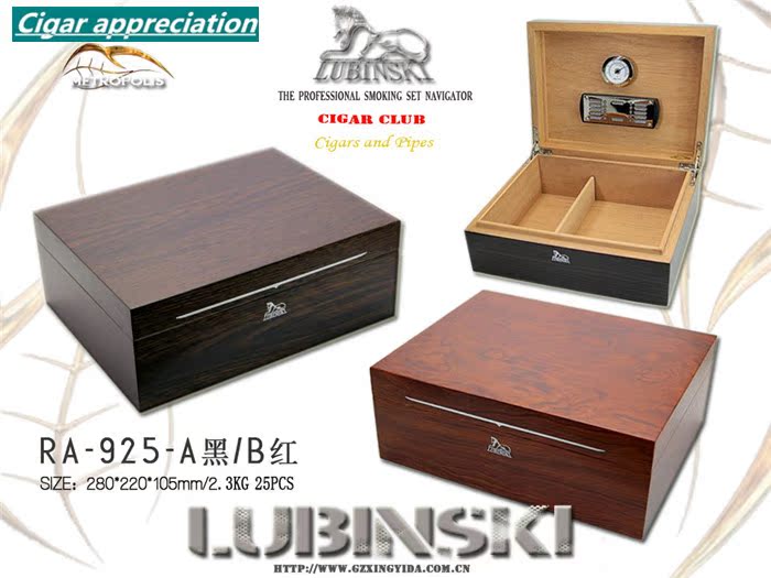 LUBINSKI雪茄盒 保湿盒 进口雪松木花梨木纹保湿箱 古巴雪茄烟具|msdalam kategori ZIPPO/Swiss Army Knife/cermin mata, penulis, Cigar Cutter/pisau - dari Buy2taobao.com untuk memberikan perkhidmatan ejen Taobao profesional membeli