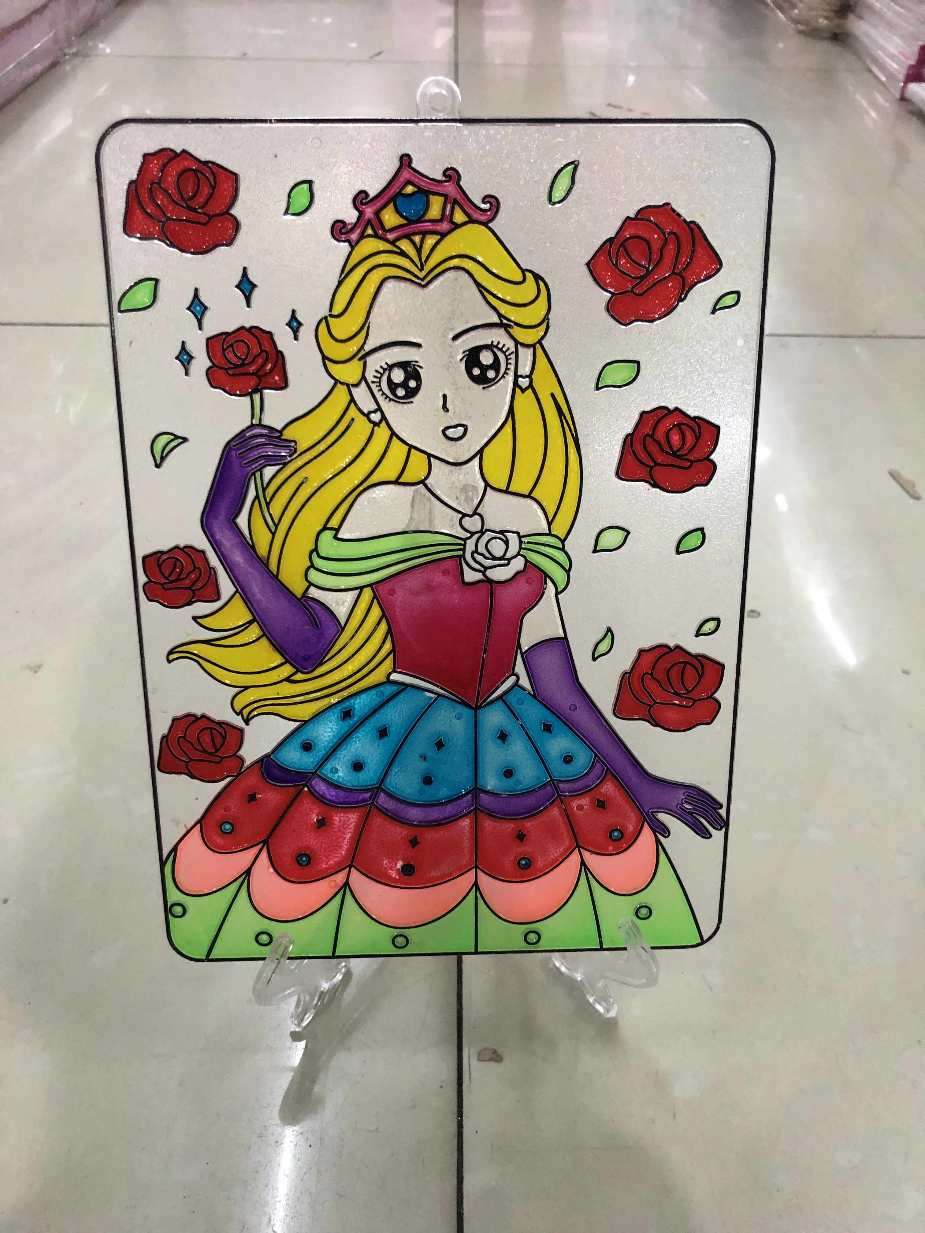 弈彩冰晶彩绘透光画 儿童早教益智diy涂鸦彩绘手工玩具挂件装饰在类目 玩具/童车/益智/积木/模型, 手工制作/创意DIY, 沙画/胶画/其他画中 - 来自Buy2taobao.com提供专业的淘宝代购服务