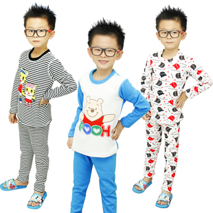  本款2套包邮冬装新款童装男童儿童保暖内衣套装家居服加绒WD116