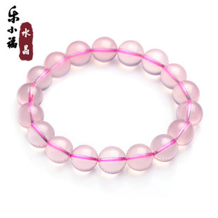  乐小福 正品天然星光粉晶手链粉水晶 蔷薇晶 旺桃花 旺爱情