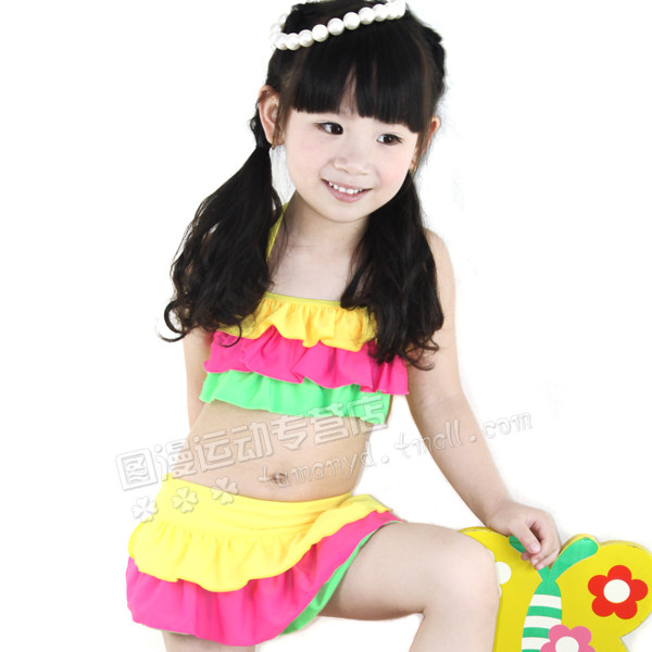 正品卓依雅游泳衣 儿童<em>泳衣</em> <em>女童</em>裙式分体游泳