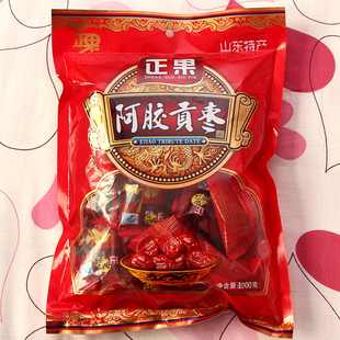  山东特产精品正果1000g无核即食阿胶贡枣 枣类制品比新疆枣更优质