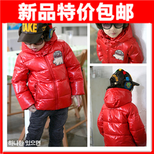  包邮男童装冬新款加厚棉衣儿童韩版棉服大衣男宝红色喜庆棉袄外套
