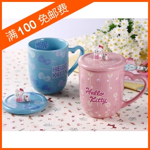 Hello kitty KT对杯 陶瓷杯 马克杯 心形杯 情侣杯 杯子 Hello kitty KT对杯 陶瓷杯 马克杯 心形杯 情侣杯 杯子