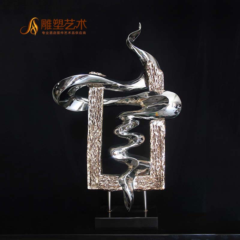 現代抽象玻璃鋼扭曲雕塑擺件 創意時尚樹脂電鍍裝飾品 陳設藝術品在類目 家居飾品, 擺件中 - 來自Buy2taobao.com提供專業的淘寶代購服務