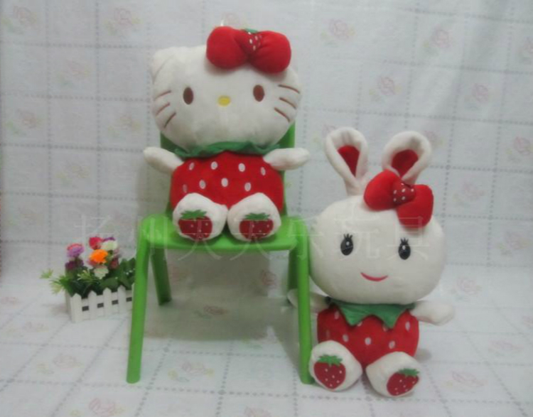 草莓兔草莓kitty毛绒玩具 草莓兔草莓kitty毛绒玩具