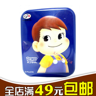  【满49免邮】日本不二家休闲糖果牛乳糖念怀旧铁盒版 30g 男孩版