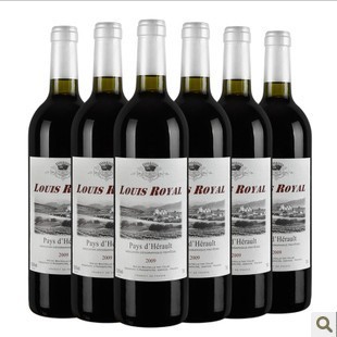  法国原瓶原装进口红酒 路易王族 干红葡萄酒 6只装特惠包邮
