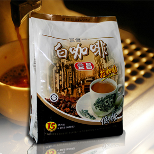  马来西亚进口益昌老街 白咖啡三合一 低糖速溶咖啡 600g(15包)