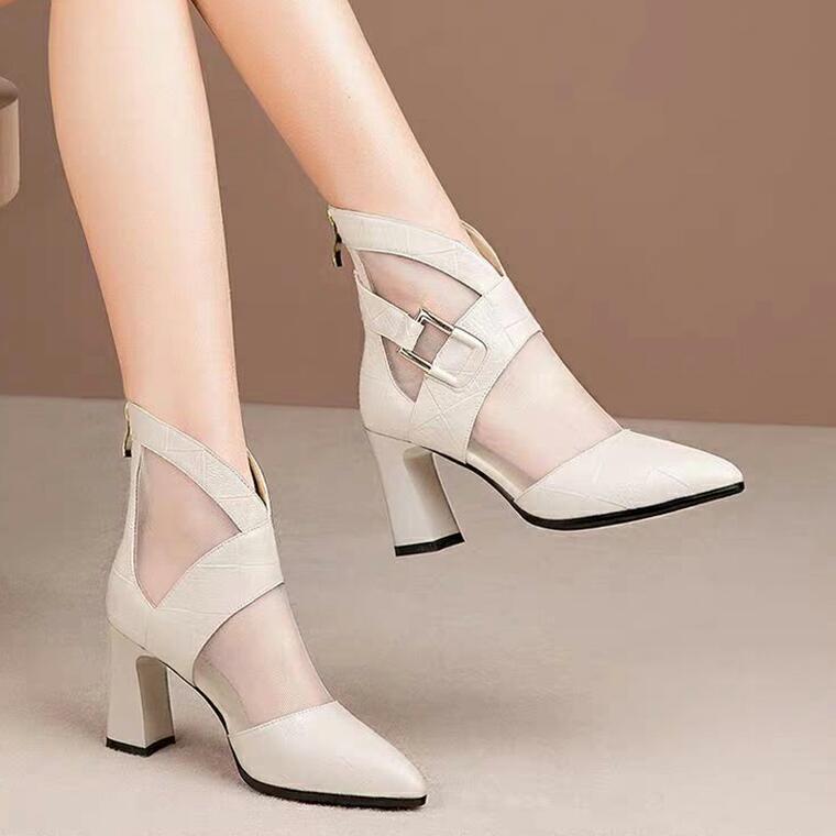 fashion Tip Jacobs Cool boots With crude High-heeled shoes Spring and summer new pattern fairy ventilation Single shoes Middle heel Sandalsin the Women's Shoes, Sandals category - from Buy2taobao.com to provide professional Taobao agent buy service