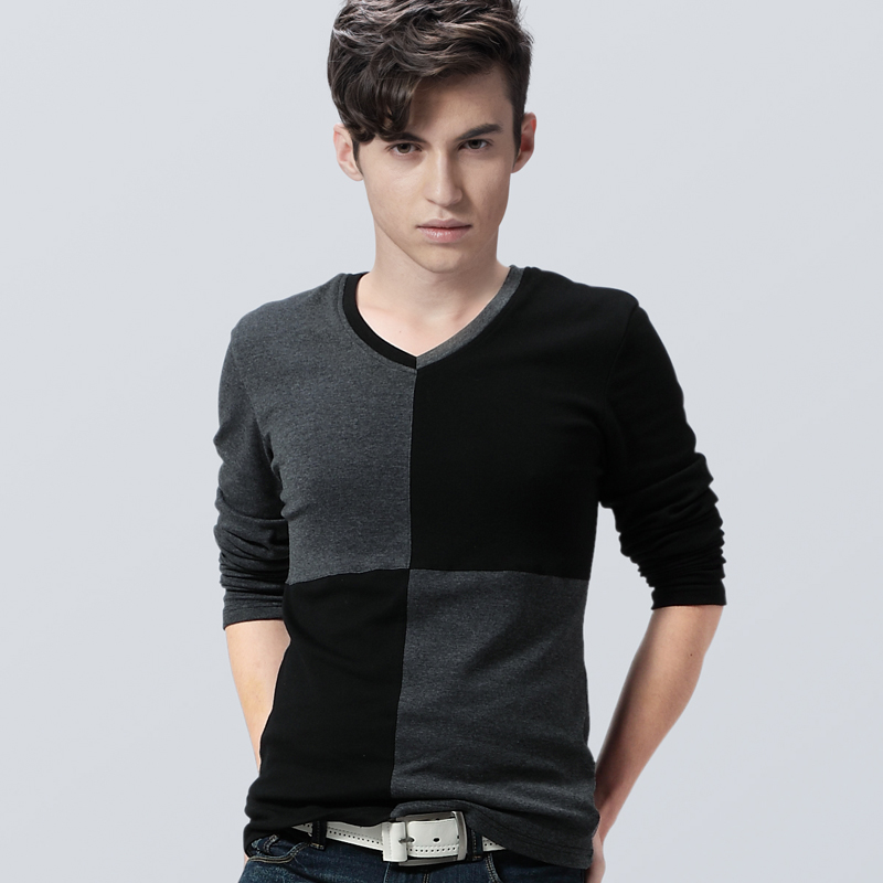 潮流t恤长袖男时尚...