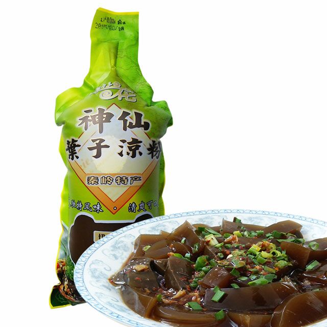 Shaanxi Qinling specialty Pure natural wild leaf Bean jelly Immortal Black jelly convenient Fast food 6in the Agri rice/Dried foods/Condiment , Other food category - from Buy2taobao.com to provide professional Taobao agent buy service