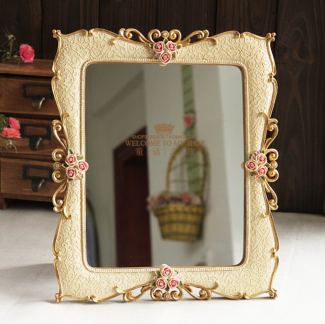 European style Retro Countryside Desktop Mirror Make-up mirror Korean Home accessories Mirror classical resin Large mirror 12in the Family/Personal Cleaning Tools , Sanitary appliances/Bathroom accessories , Non-portable with a mirror , Mirror cabinet/Mirror category - from Buy2taobao.com to provide professional Taobao agent buy service