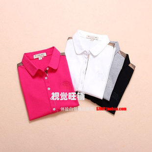 大宝强烈推荐! 真品 13新品 B家 肩部格纹 女式短袖T恤 4色