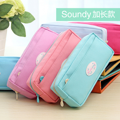 笔袋简约韩国女学生大容量创意文具笔盒时尚女生文具袋 男铅笔袋