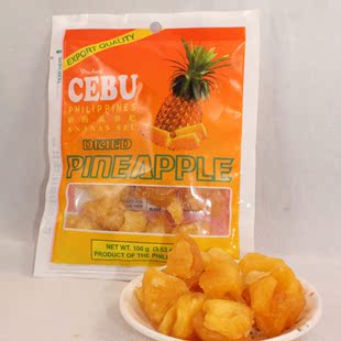  菲律宾进口食品100g 宿务菠萝干顶级美味休闲零食满50包邮