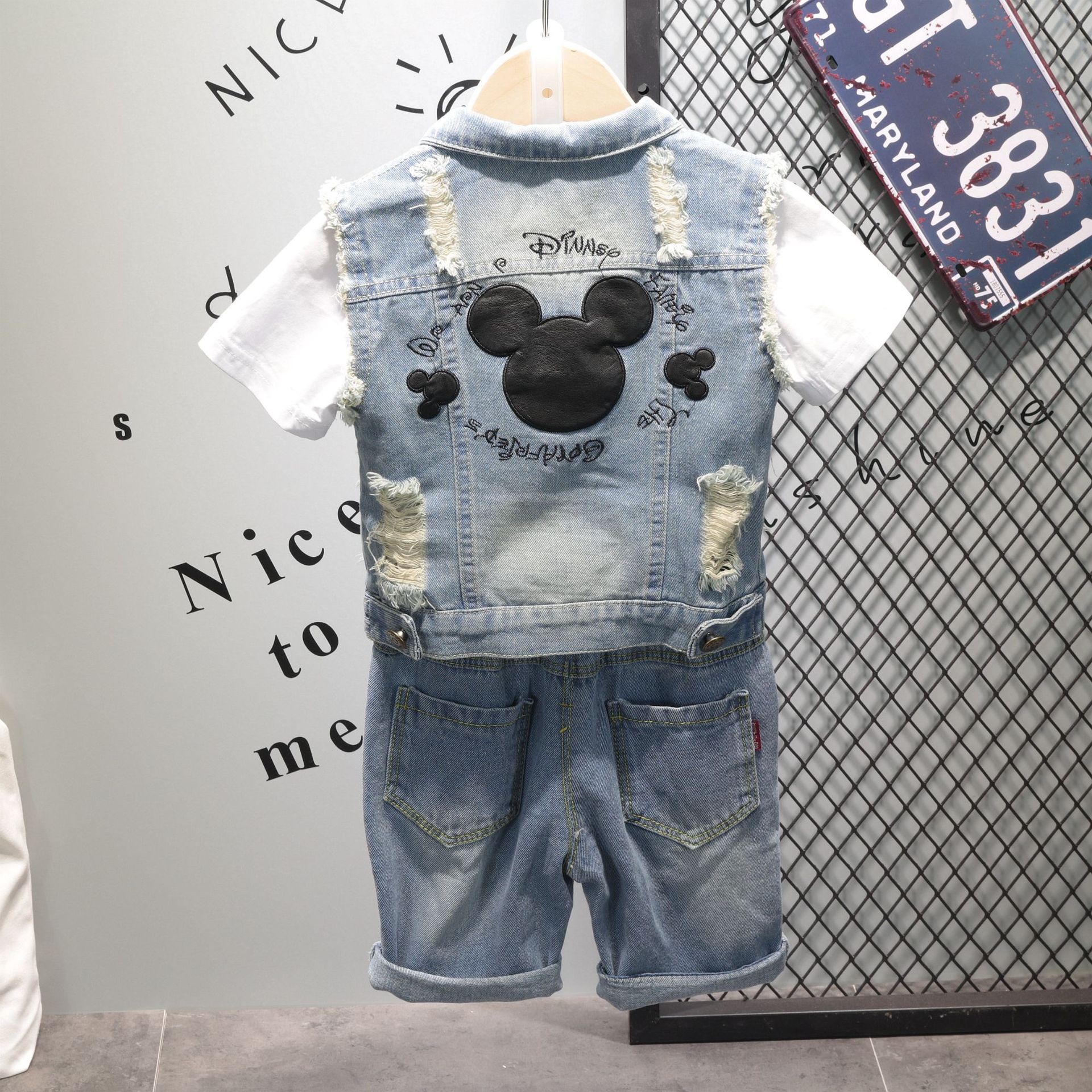 Child handsome summer cowboy Three Set 1 Boys 2 Yang Qi 34 Summer clothes 5 Male baby 6 clothes Boyin the Children/Baby/Family fitted , Set category - from Buy2taobao.com to provide professional Taobao agent buy service