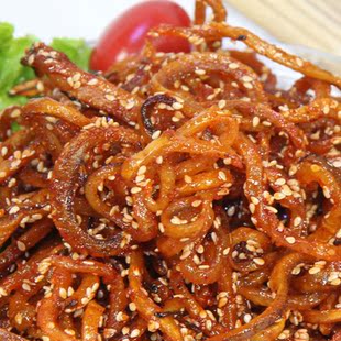  3件包邮 金鹏年货零食香辣芝麻蜜汁鳗鱼条/鳗鱼丝250g 海鲜干货