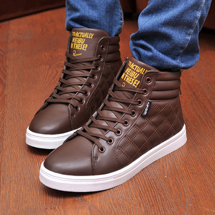  春户外靴男靴子男士潮流系带男鞋短筒短靴PU皮休闲保暖低筒马丁靴