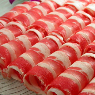  新鲜速冻 进口 现切单层 肥牛 牛肉 火锅中极品 500g/39.8