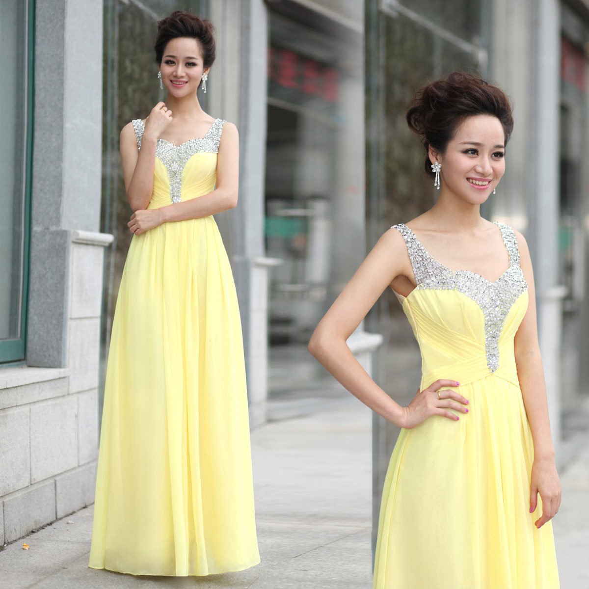 <em>婚礼主持人</em>礼服,<em>女</em>主持人礼服长款,雪纺长款连