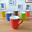 色釉陶瓷彩色陶瓷哑光陶瓷杯子 随手杯彩虹水杯 6色家庭彩色套杯