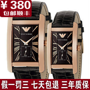  包邮正品代购ARMANI 阿玛尼手表 男士女款情侣对表 AR0168 AR0169