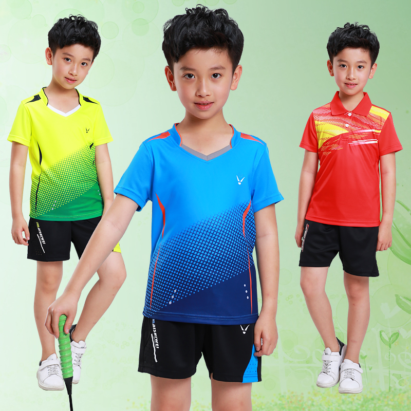 儿童羽毛球服套装男女童短袖短裤乒乓球网球服小学生运动服速干夏在类目 运动/瑜伽/健身/球迷用品, 羽毛球, 羽毛球服中 - 来自Buy2taobao.com提供专业的淘宝代购服务