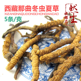  然生 特级滋补品!特级西藏那曲冬虫夏草 精选5根/克虫草 名贵药材