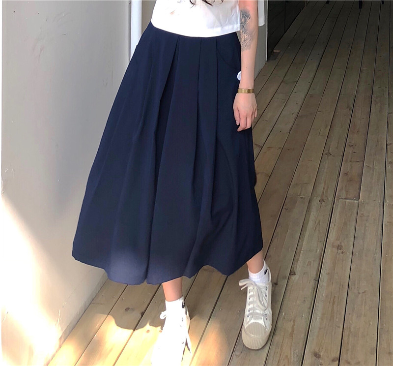 THE TURE 2019 new pattern solar system College wind Navy Versatile Paige Culottes Wide leg trousersin the Women's clothing/Boutique , Pants , Casual pants category - from Buy2taobao.com to provide professional Taobao agent buy service