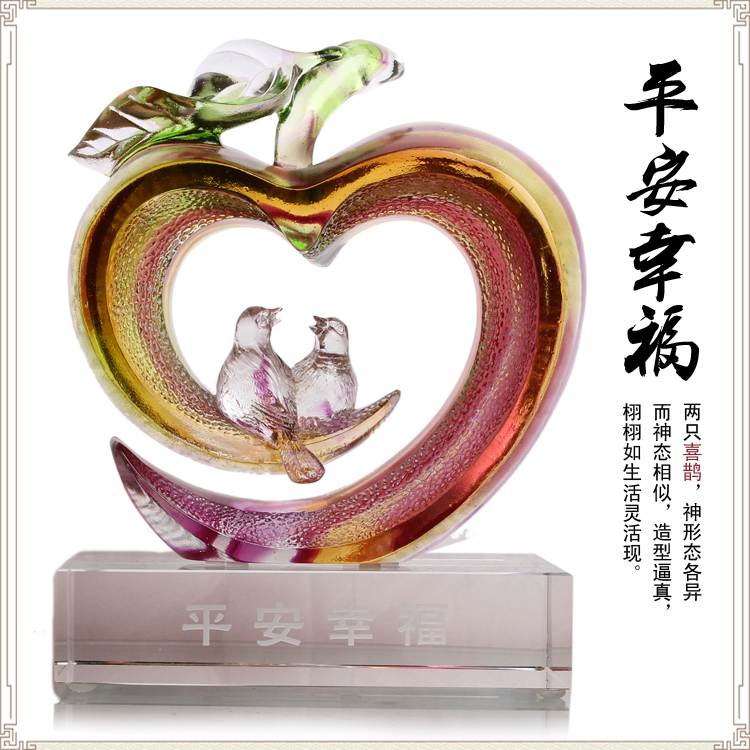 平安幸福琉璃摆件送朋友结婚礼物 一见倾心 送女朋友生日礼物饰品在类目 家居饰品, 摆件中 - 来自Buy2taobao.com提供专业的淘宝代购服务