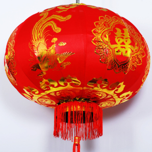  高档绒布过年春节元宵喜庆节日婚庆灯笼绒面大红灯笼批发恭喜发财