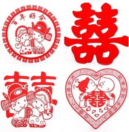 环保静电喜字/门喜字窗喜字/自粘喜字 一包2张 环保静电喜字/门喜字窗喜字/自粘喜字 一包2张